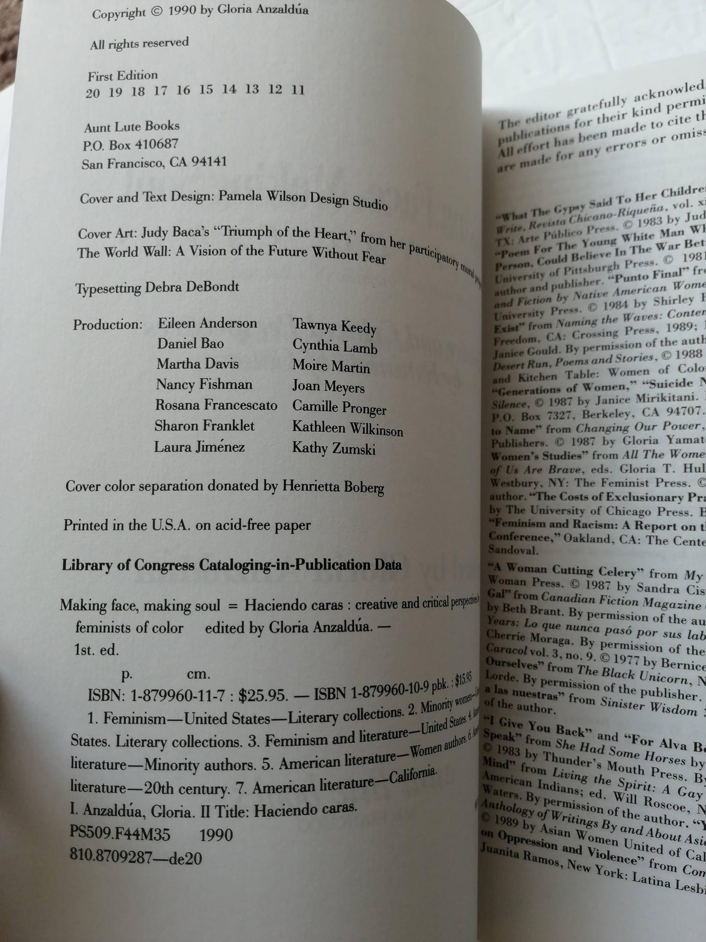 Making Face, Making Soul/Haciendo Caras: Creative and Critical Perspectives by Feminists of Color