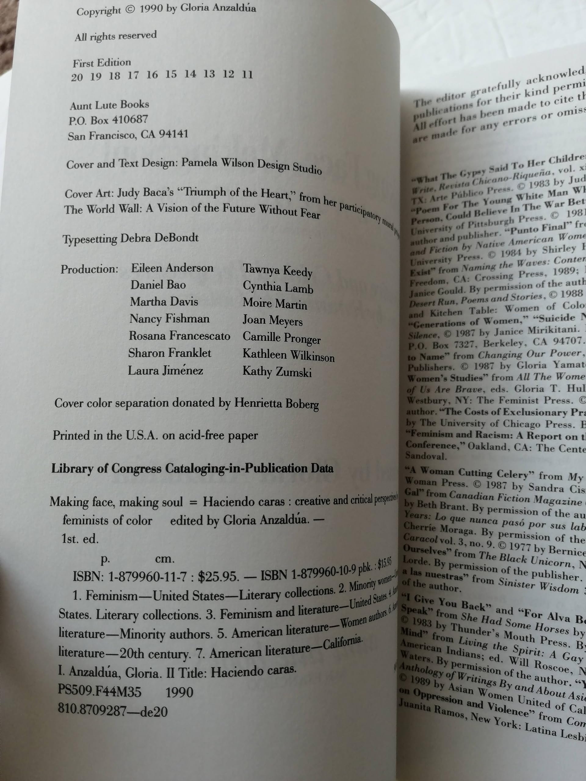 Making Face, Making Soul/Haciendo Caras: Creative and Critical Perspectives by Feminists of Color
