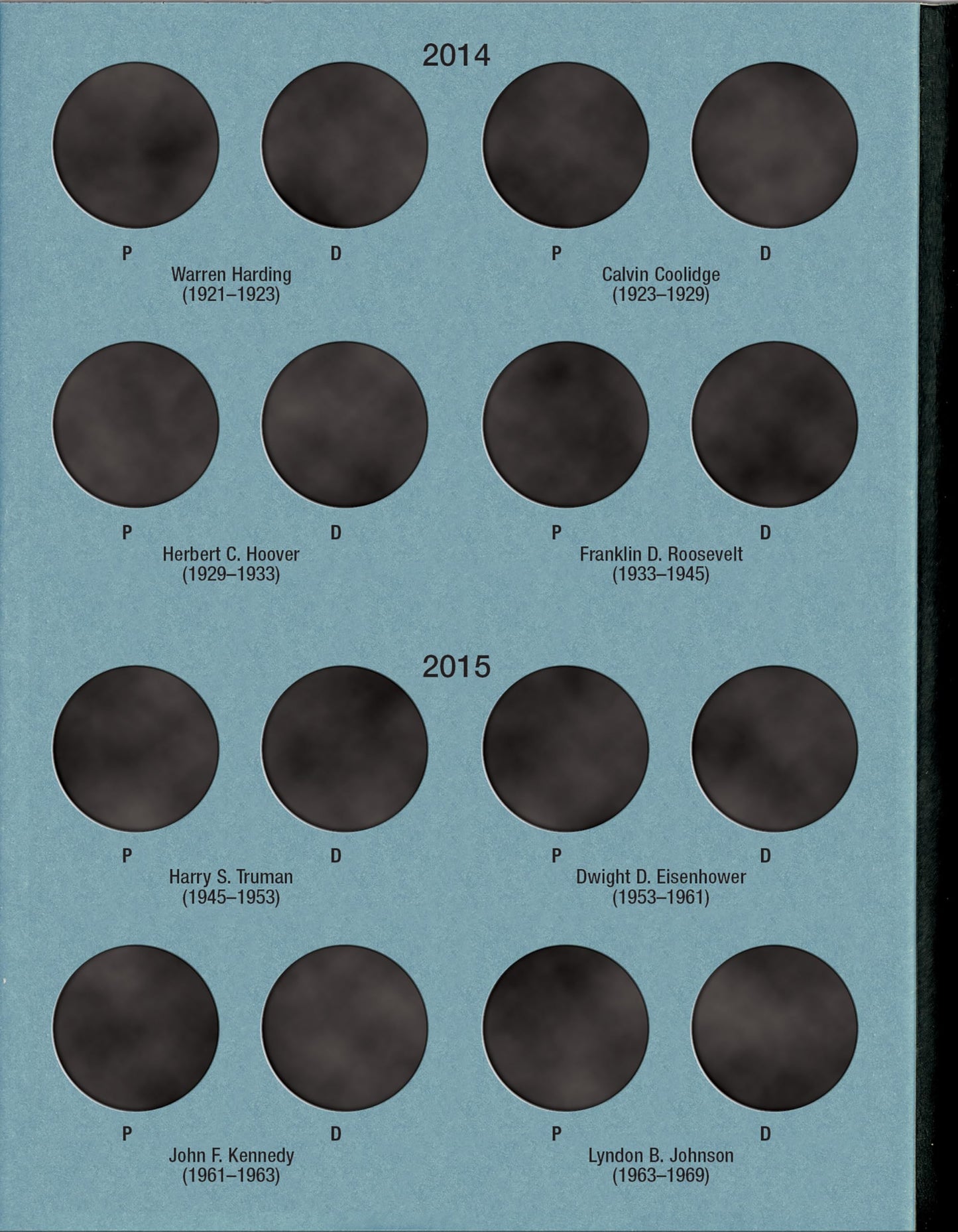 Official Whitman Coin Folder - Presidential Dollars Collection #2: 2012-2016