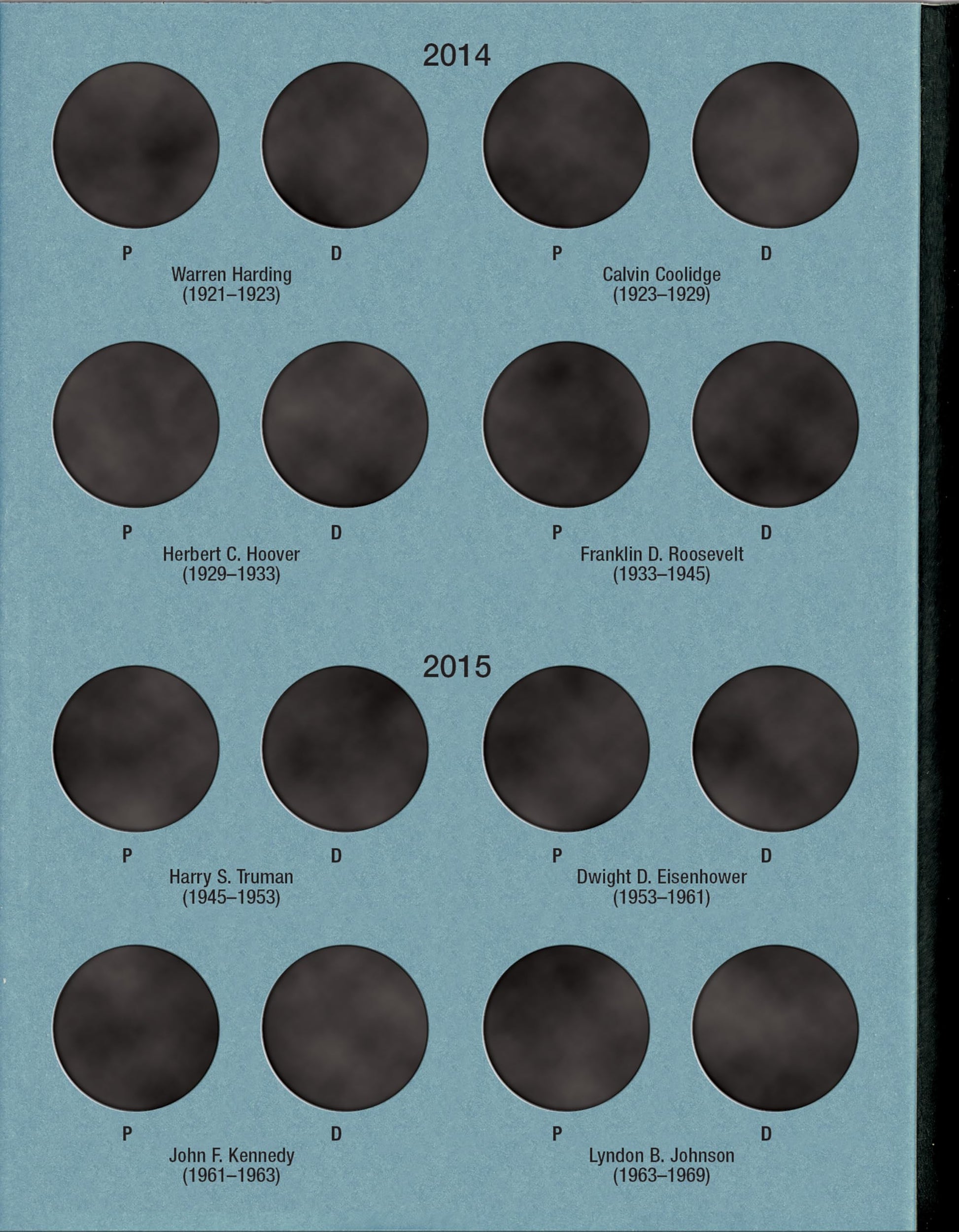 Official Whitman Coin Folder - Presidential Dollars Collection #2: 2012-2016