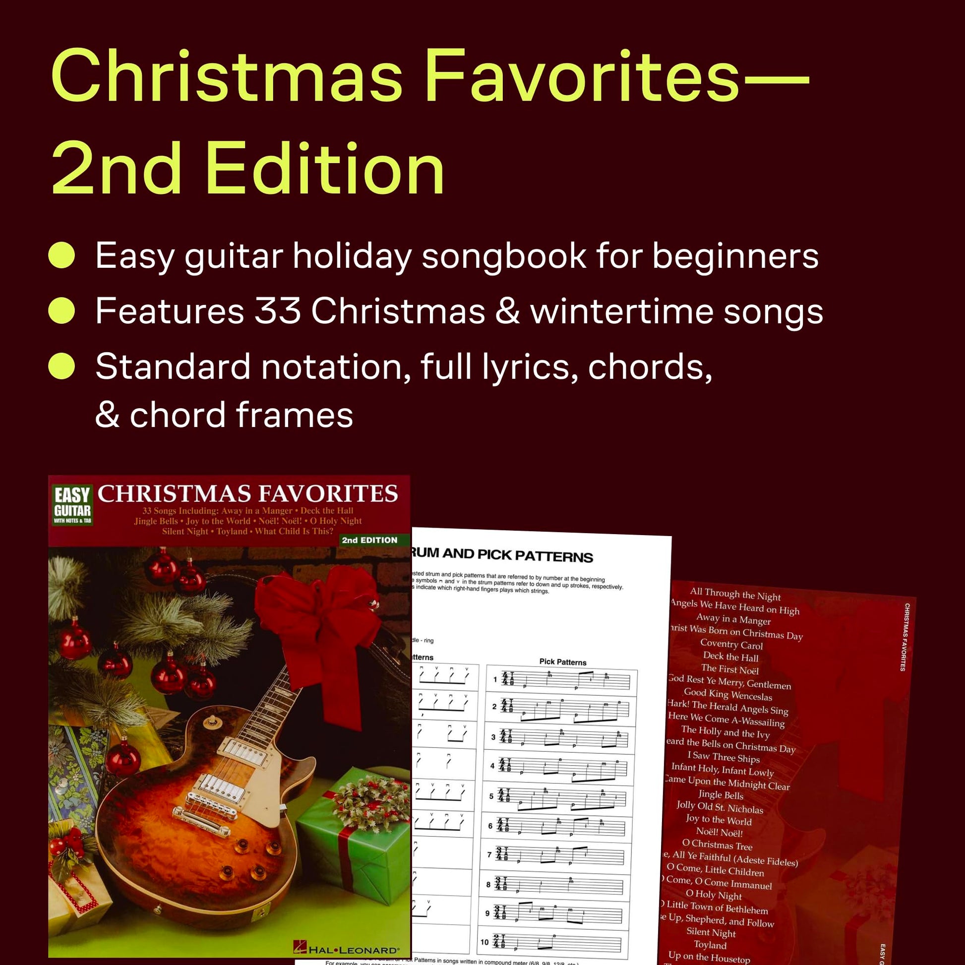 Christmas Favorites 2nd Edition  Easy Guitar Songbook with Notes and Tablature  Holiday Sheet Music Collection for Beginners  Christmas Guitar Music Book for Acoustic or Electric Guitarists