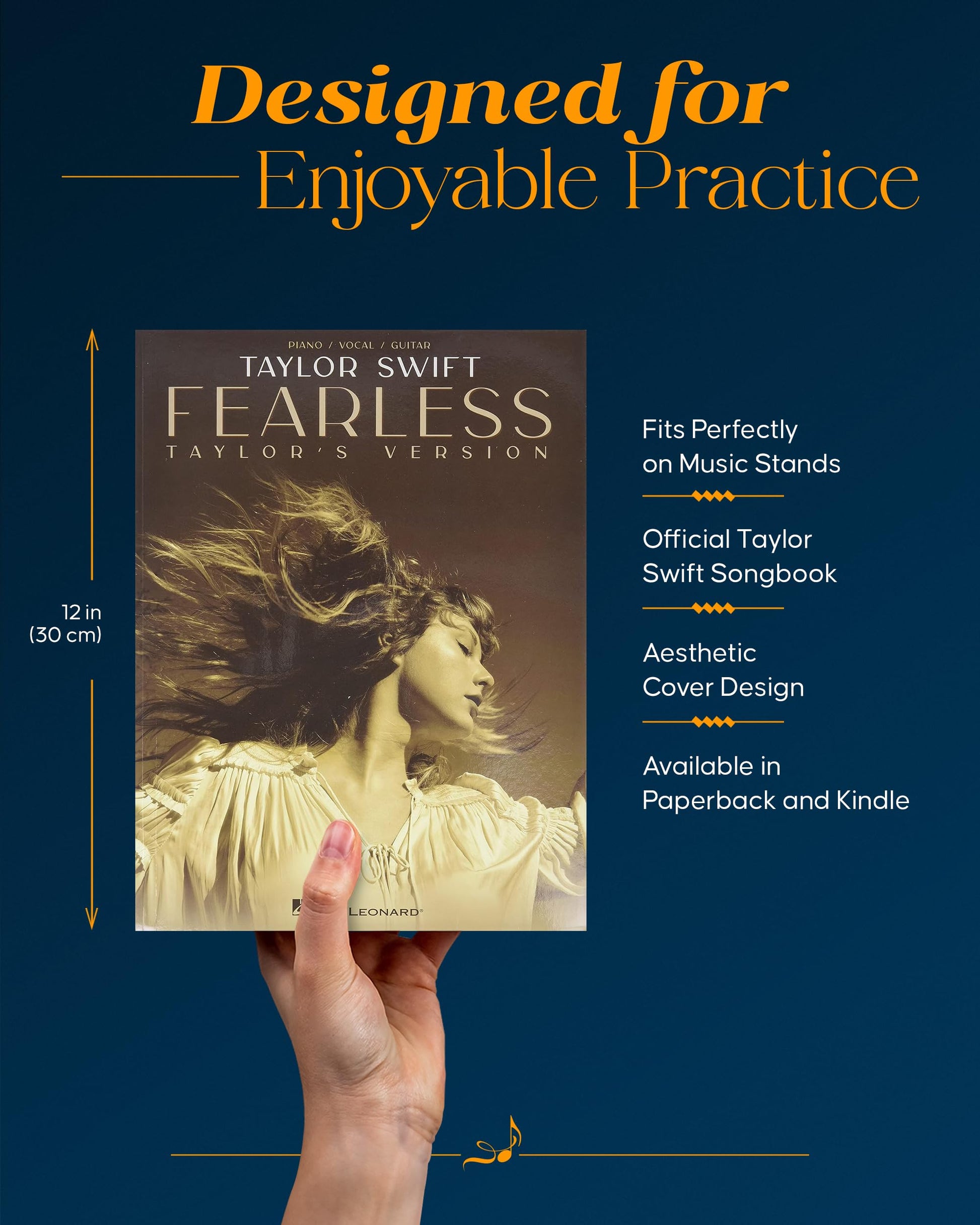 Taylor Swift - Fearless (Taylor's Version) Piano/Vocal/Guitar Songbook - Taylor Swift Sheet Music Book with All 19 Tracks - Taylor Swift Songbook with 6 Additional Songs