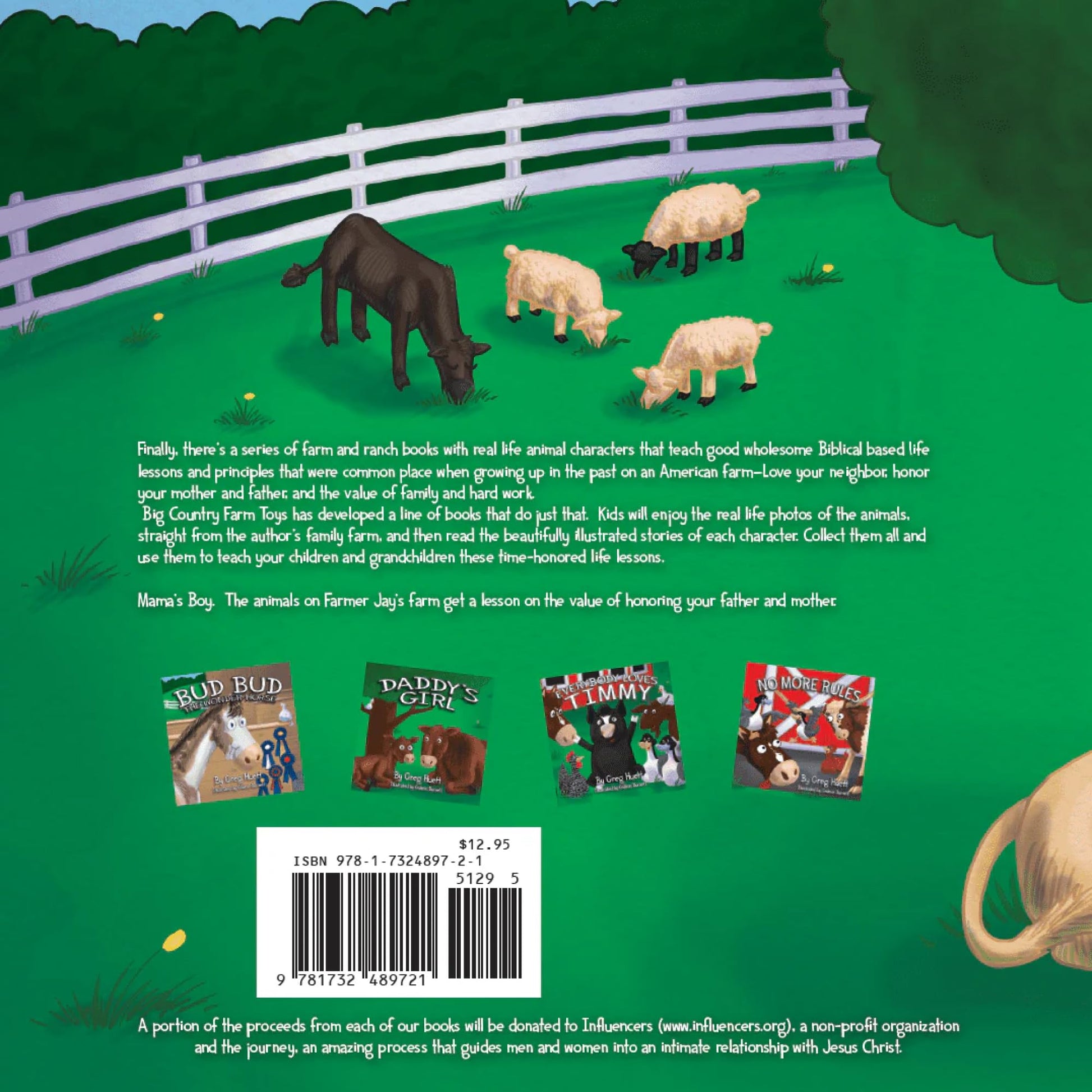 Big Country Toys "Mama's Boy" by Greg Huett - Illustrated by Gideon Burnett - Children's Farm Animal Book - Wholesome Biblical Based Life Lessons & Principles