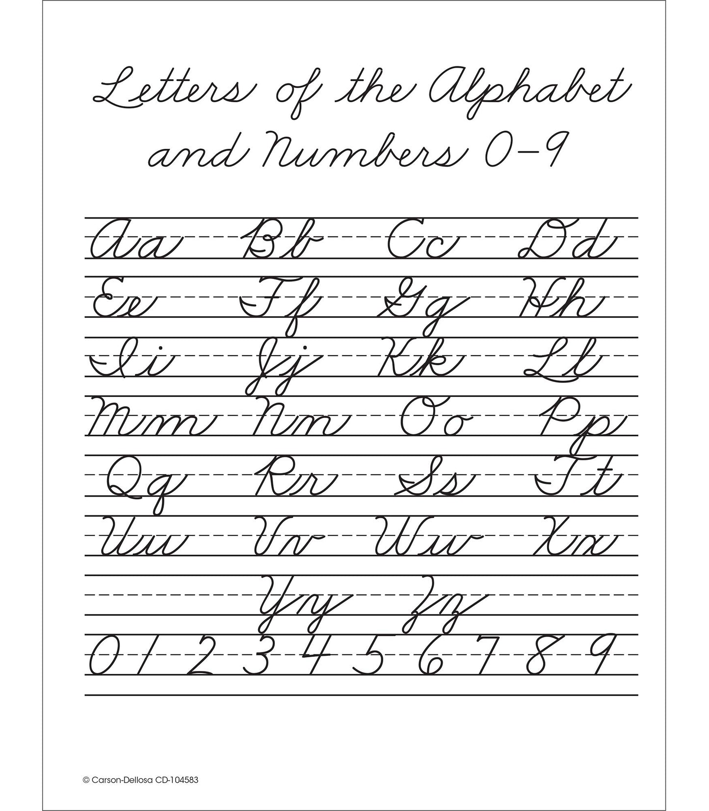 Carson Dellosa Grades 1-3 Beginning Traditional Cursive Handwriting Workbook, Writing Book With Dry Erase Number and Letter Tracing Activities, Classroom or Homeschool Curriculum