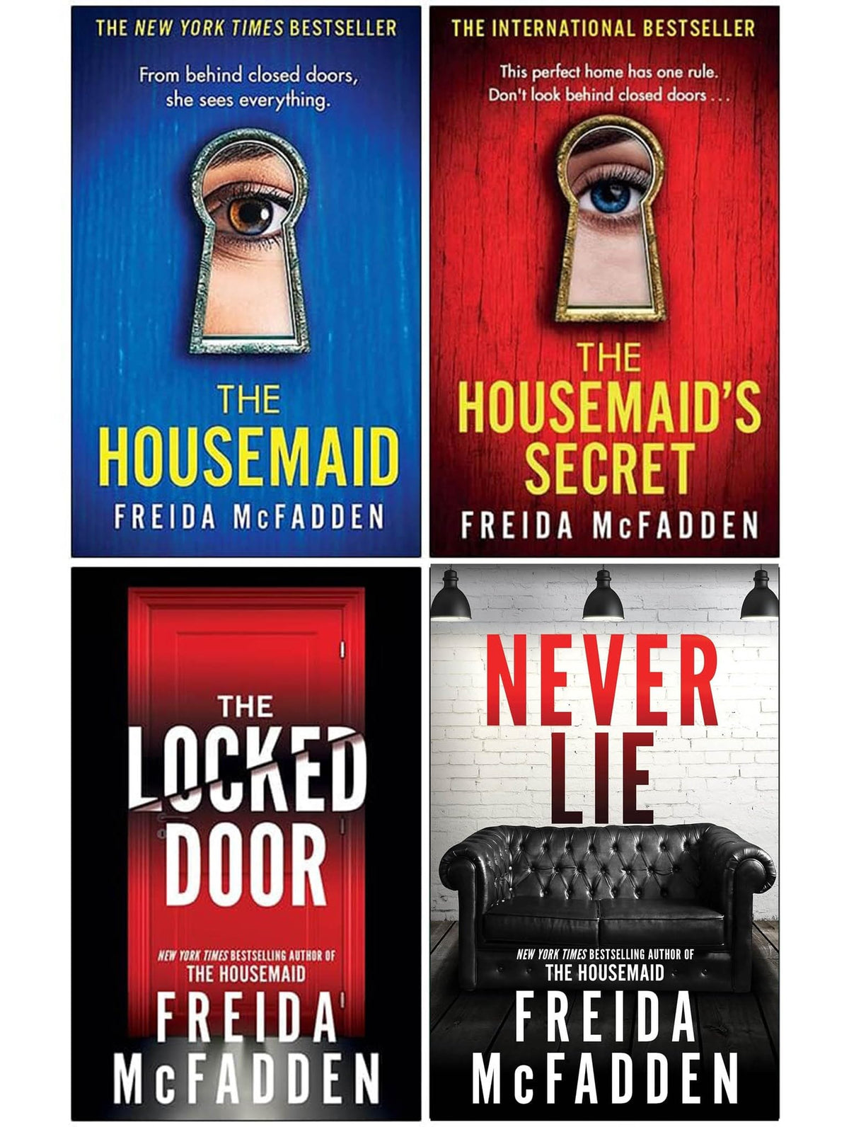 Freida McFadden 4 Books Set (Never Lie, The Housemaids Secret, The Locked Door & The House maid)