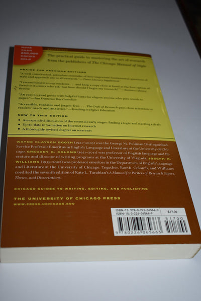 The Craft of Research, Third Edition (Chicago Guides to Writing, Editing, and Publishing)