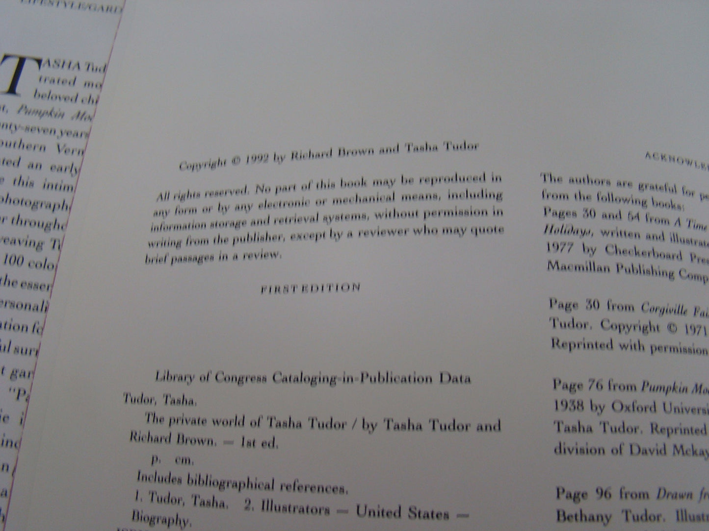 The Private World of Tasha Tudor by Tasha Tudor
