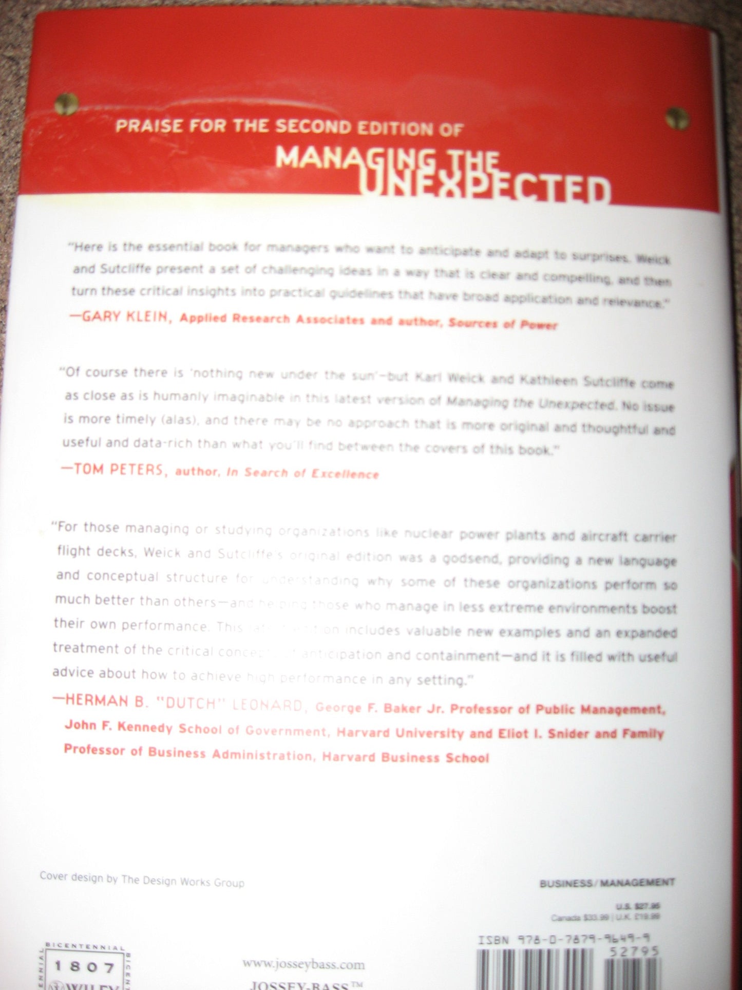 Managing the Unexpected: Resilient Performance in an Age of