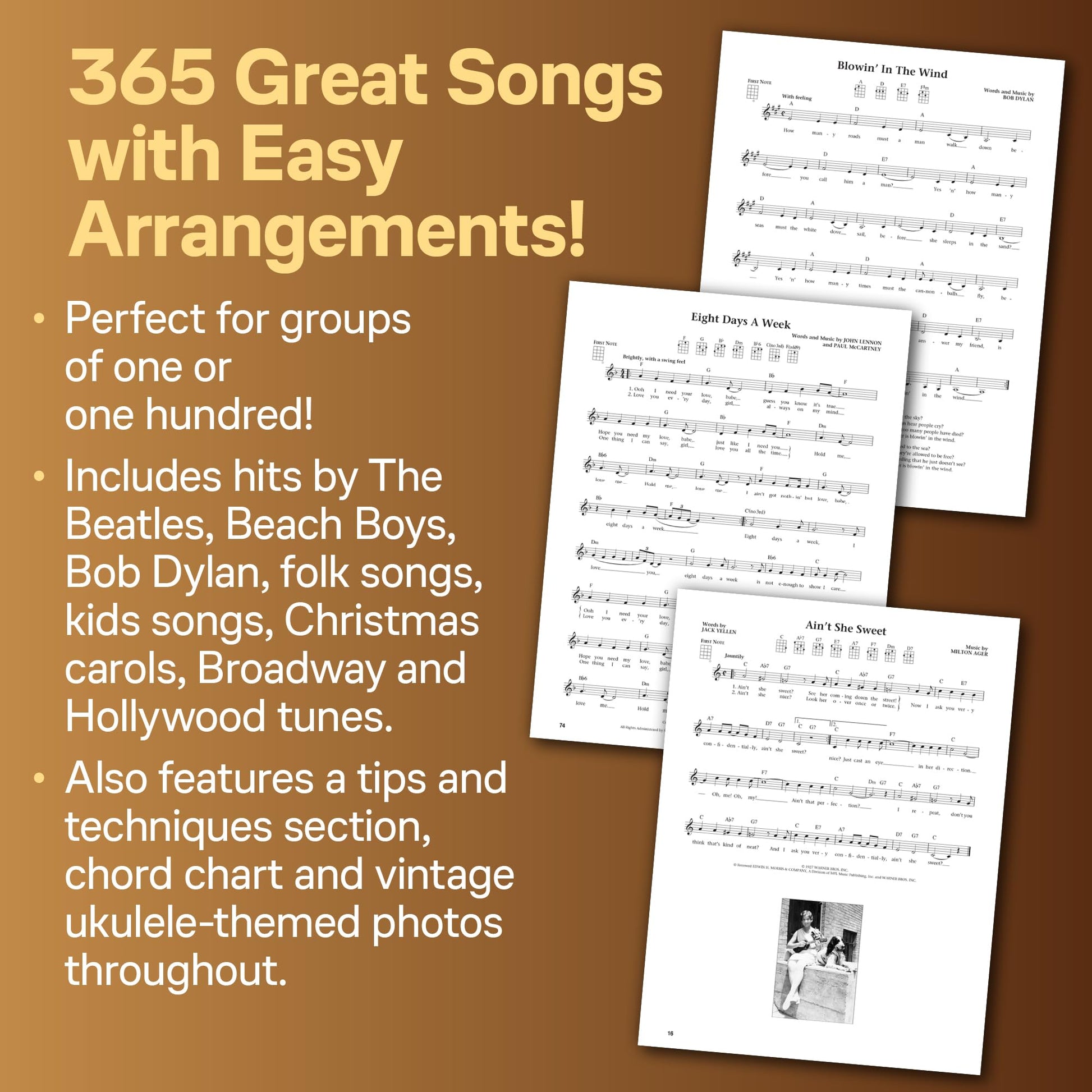 The Daily Ukulele Songbook by Jim and Liz Beloff  365 Easy Songs for Ukulele with Chords and Lyrics  Ukulele Sheet Music for All Levels  Folk Pop and Classic Favorites for Lessons and Practice