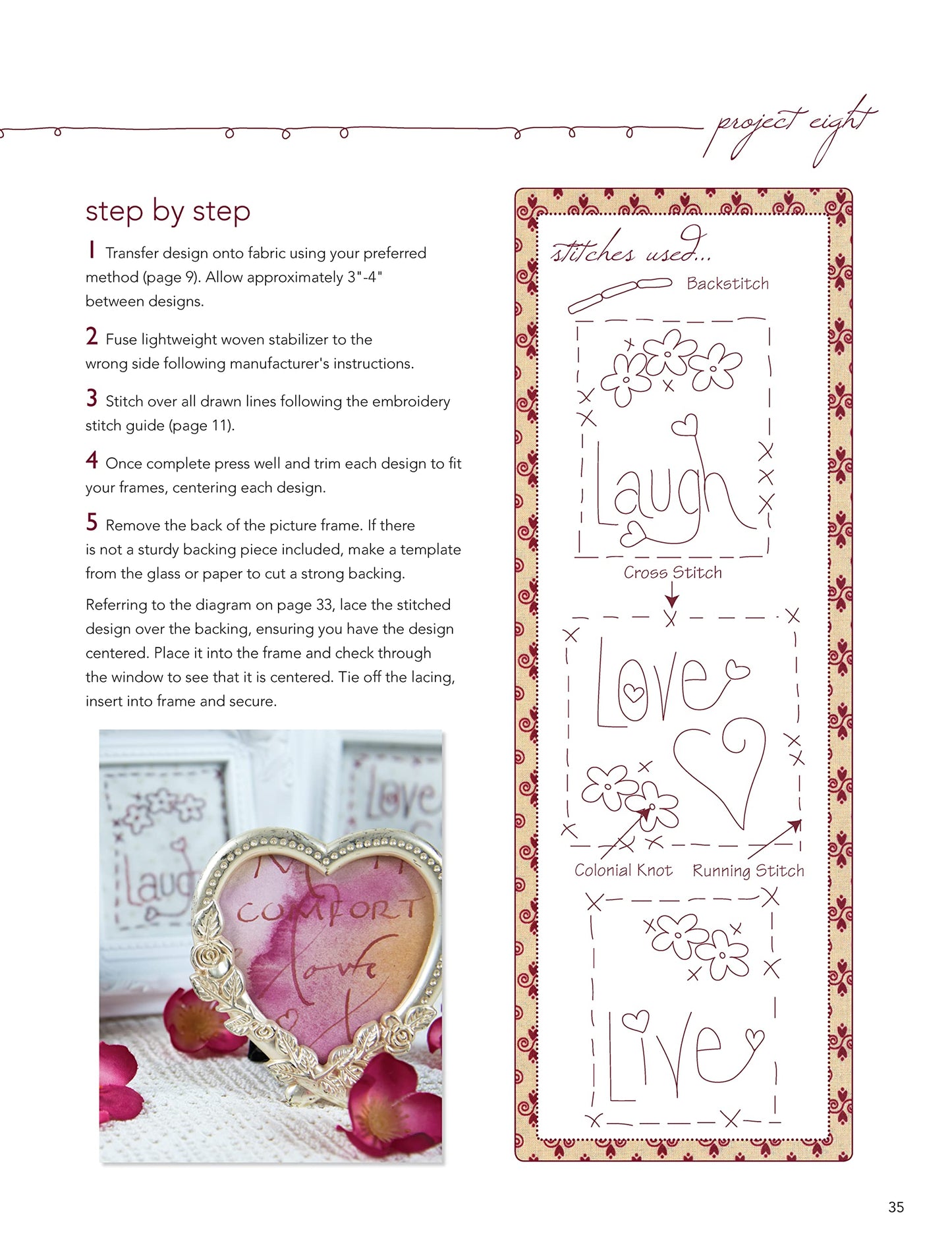 Simply Redwork: Embroidery the Hugs 'n Kisses Way (Landauer) Step-by-Step Instructions and Stitch Guides for 19 Charming & Easy Redwork Pattern Projects; Includes a Penny Square Quilt & Home Décor