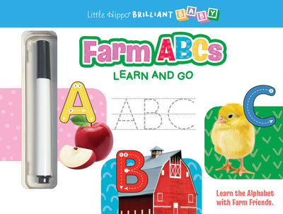 Little Hippo Books Farm ABCs Wipe Clean Preschool Workbooks and Activity Books for Kids Ages 3-5  Tracing Books for Kids and Pre K Workbooks Ages 3-4 ... Learning Series: Includes Dry-Erase Marker)