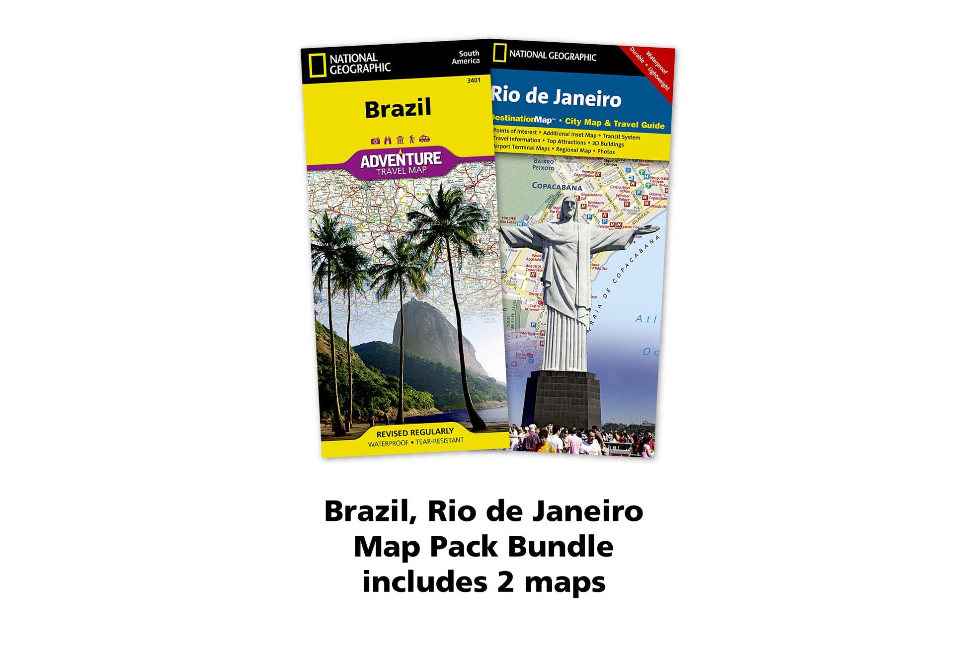 Brazil, Rio de Janeiro [Map Pack Bundle] (National Geographic Adventure Map)
