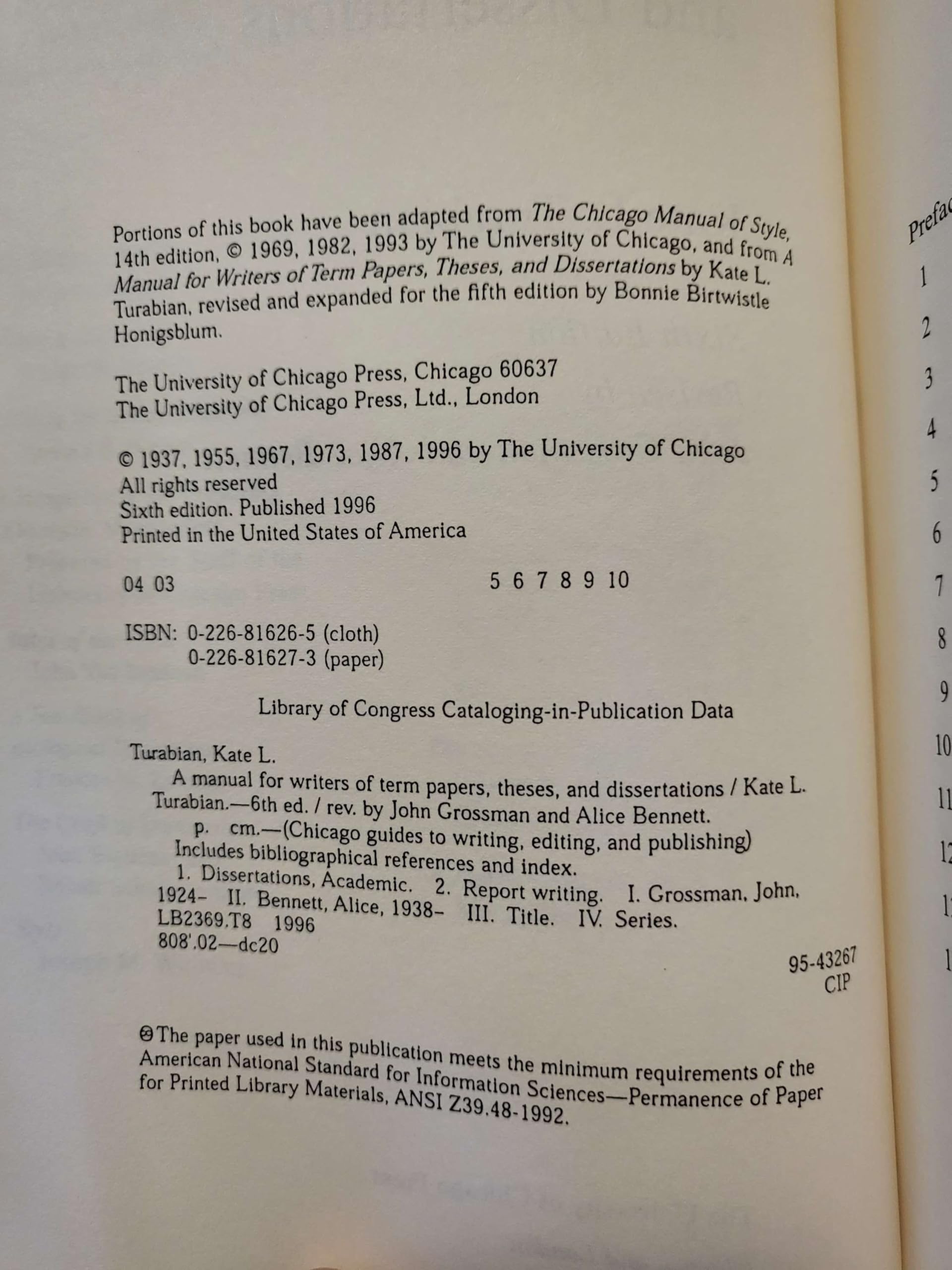 A Manual for Writers of Term Papers, Theses, and Dissertations, 6th Edition (Chicago Guides to Writing, Editing, and Publishing)