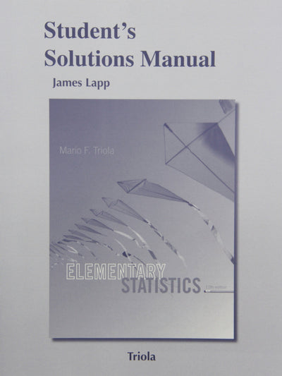 Student's Solutions Manual for Elementary Statistics