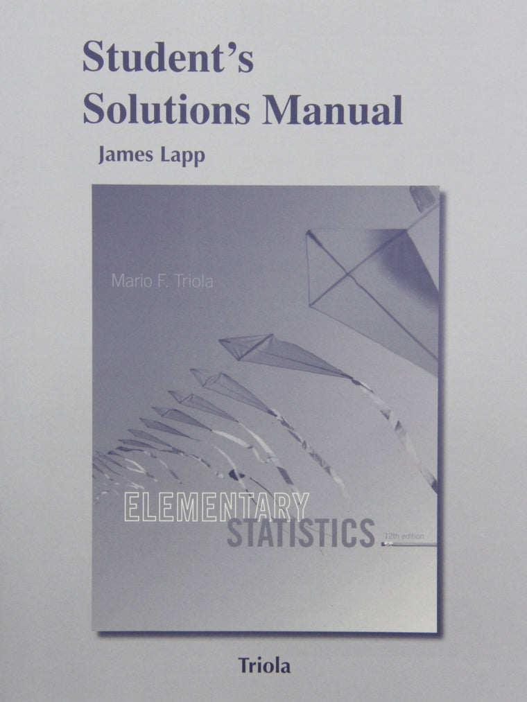 Student's Solutions Manual for Elementary Statistics