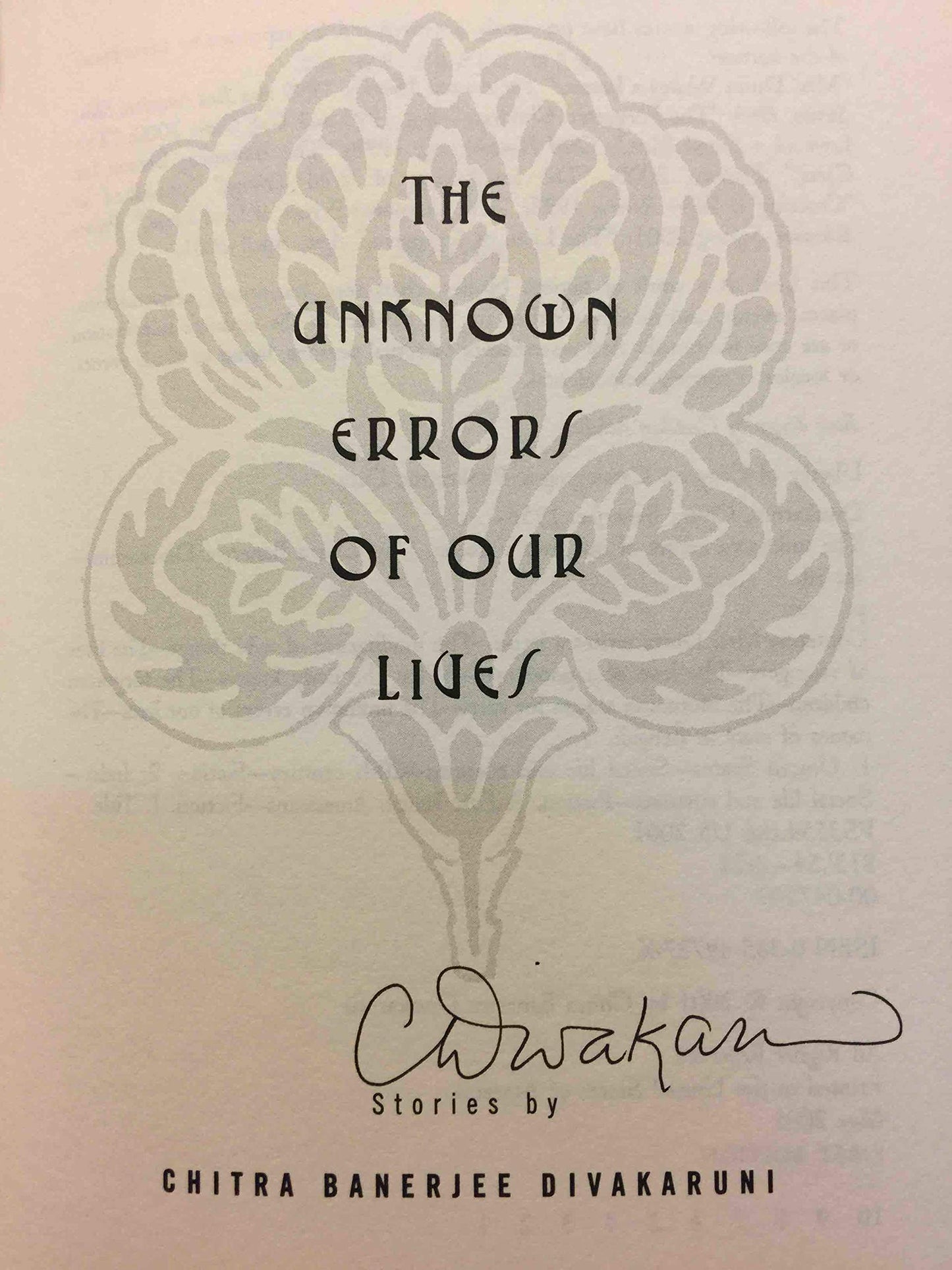 The Unknown Errors of Our Lives