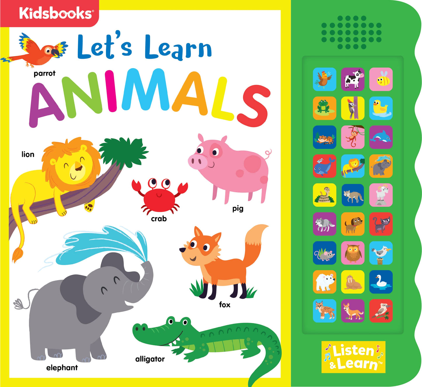 27-Button Sound Book Lets Learn Animals,English