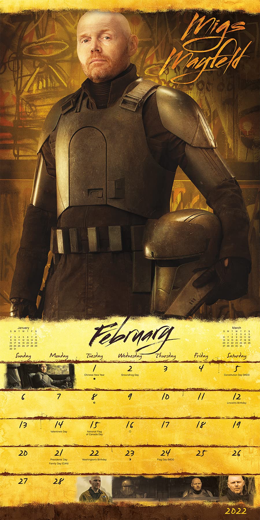 2022 Star Wars: The Mandalorian Wall Calendar