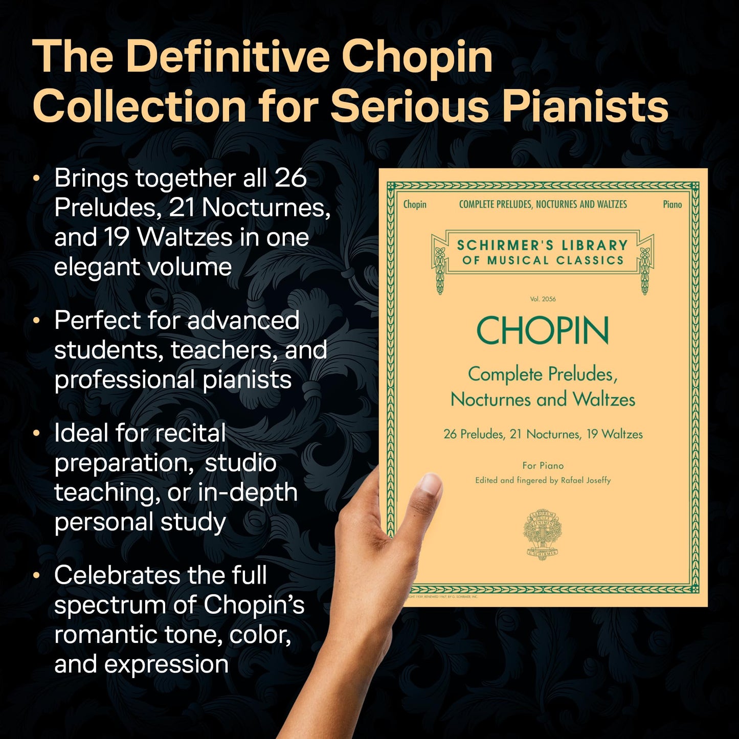 Frederic Chopin Complete Preludes Nocturnes and Waltzes for Piano  Advanced Classical Sheet Music Book for Pianists and Teachers  Romantic Piano ... (Schirmer's Library of Musical Classics)