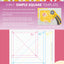 Fast2cut 3-in-1 Simple Square Template: Easily Cut 3 1/2 , 4 1/2 & 5 1/2 Squares