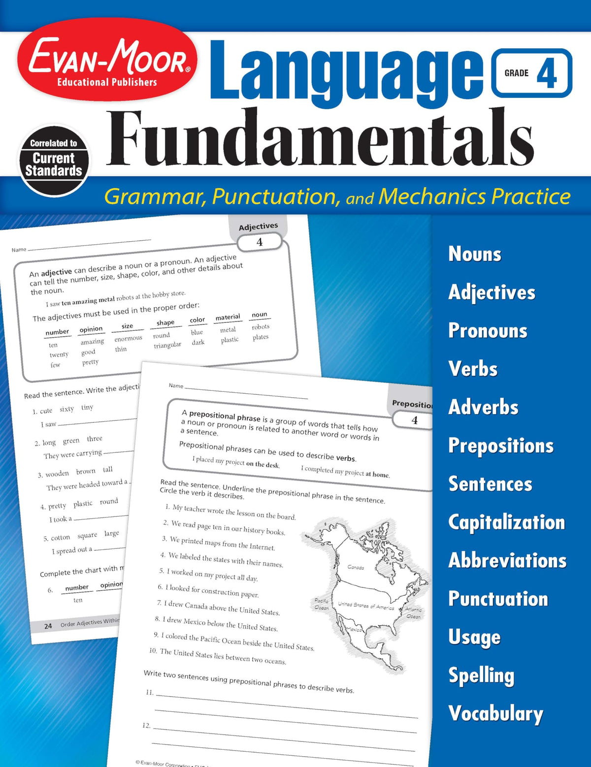 Evan-Moor Language Fundamentals, Grade 4, Teacher Reproducibles