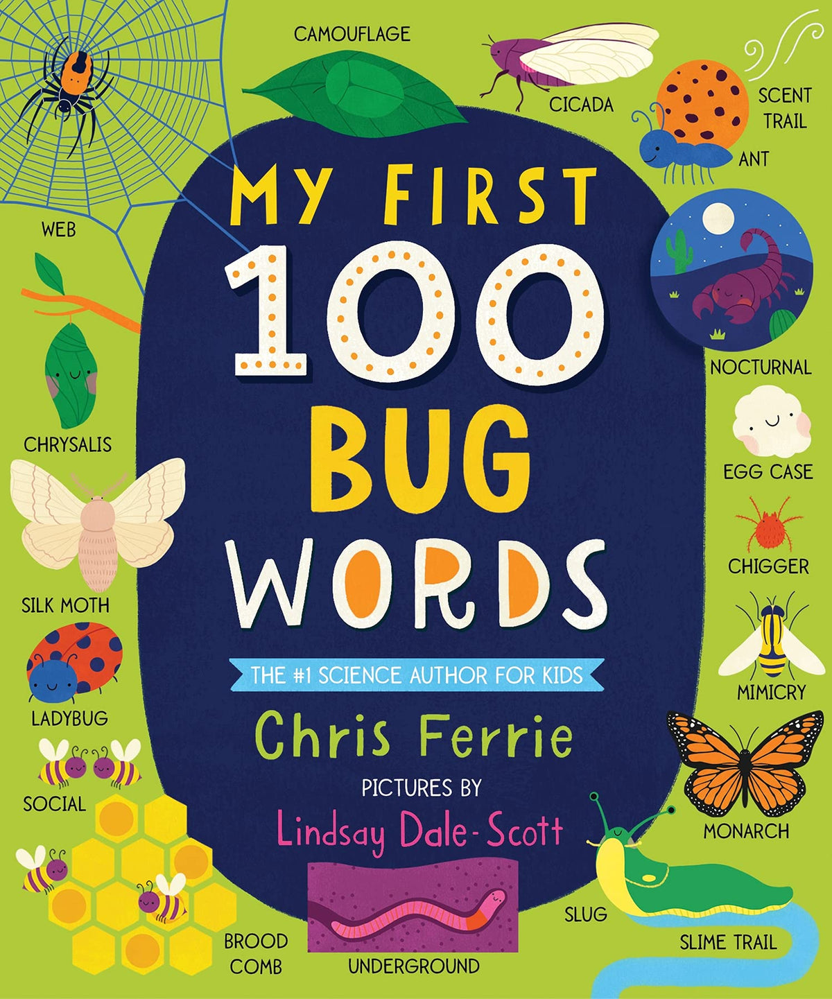 My First 100 Bug Words: Expand Vocabulary and Teach Babies and Toddlers about Beetles, Bees, Butterflies, and More! (My First STEAM Words)