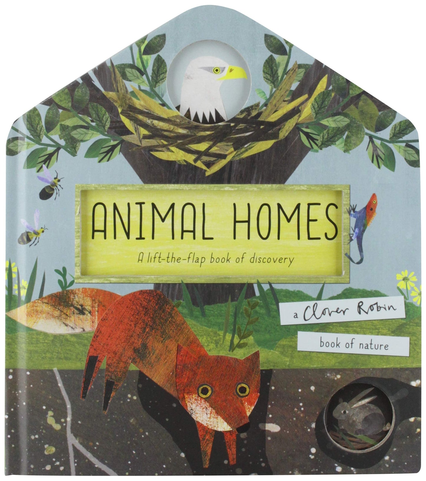 A Clover Robin Book of Nature Series 3 Books lift-the-flap Collection Set (Animal Homes, Bird House & Bug Hotel)