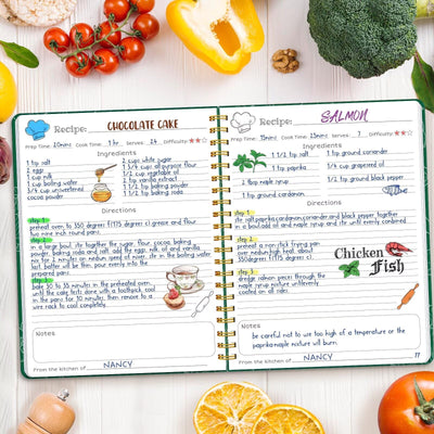 Blank Recipe Book to Write in Your Own Recipes by Miakarts Books