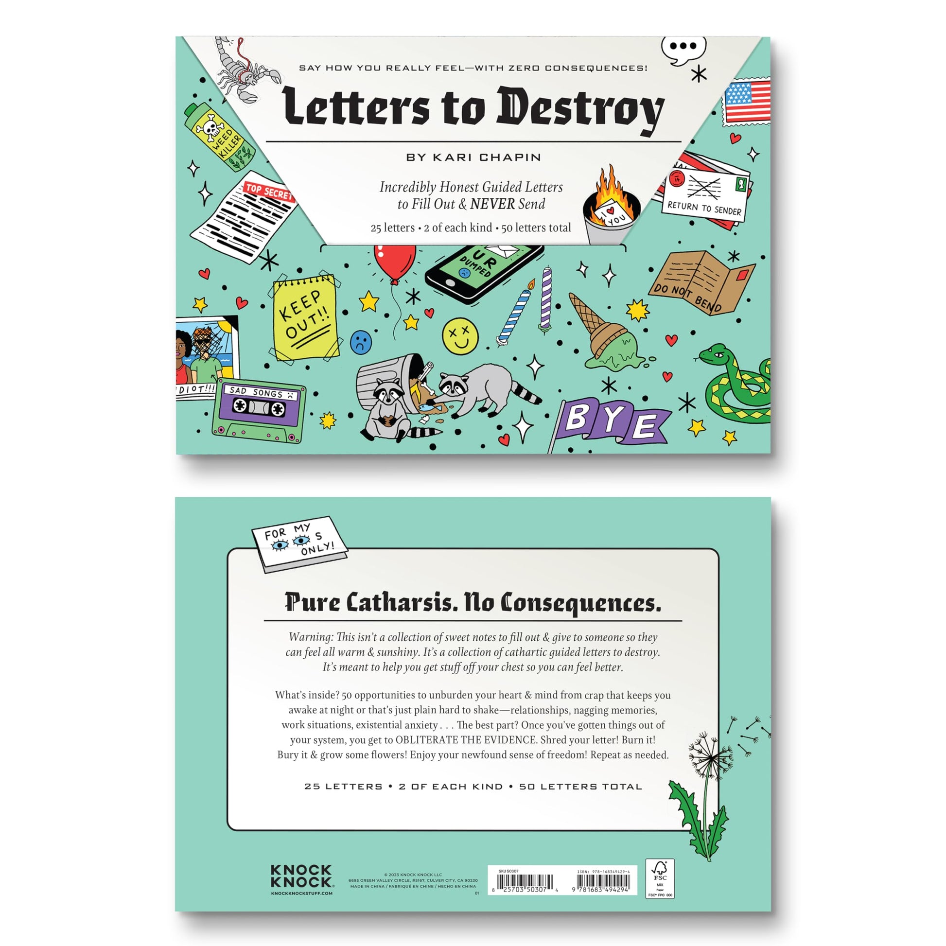 Letters to Destroy Fill-In Letters: An Incredibly Honest Set of 25 Guided Letters to Fill Out & Never Send (2 Each, 50 Total Letters) (Letters to Destroy Journals)