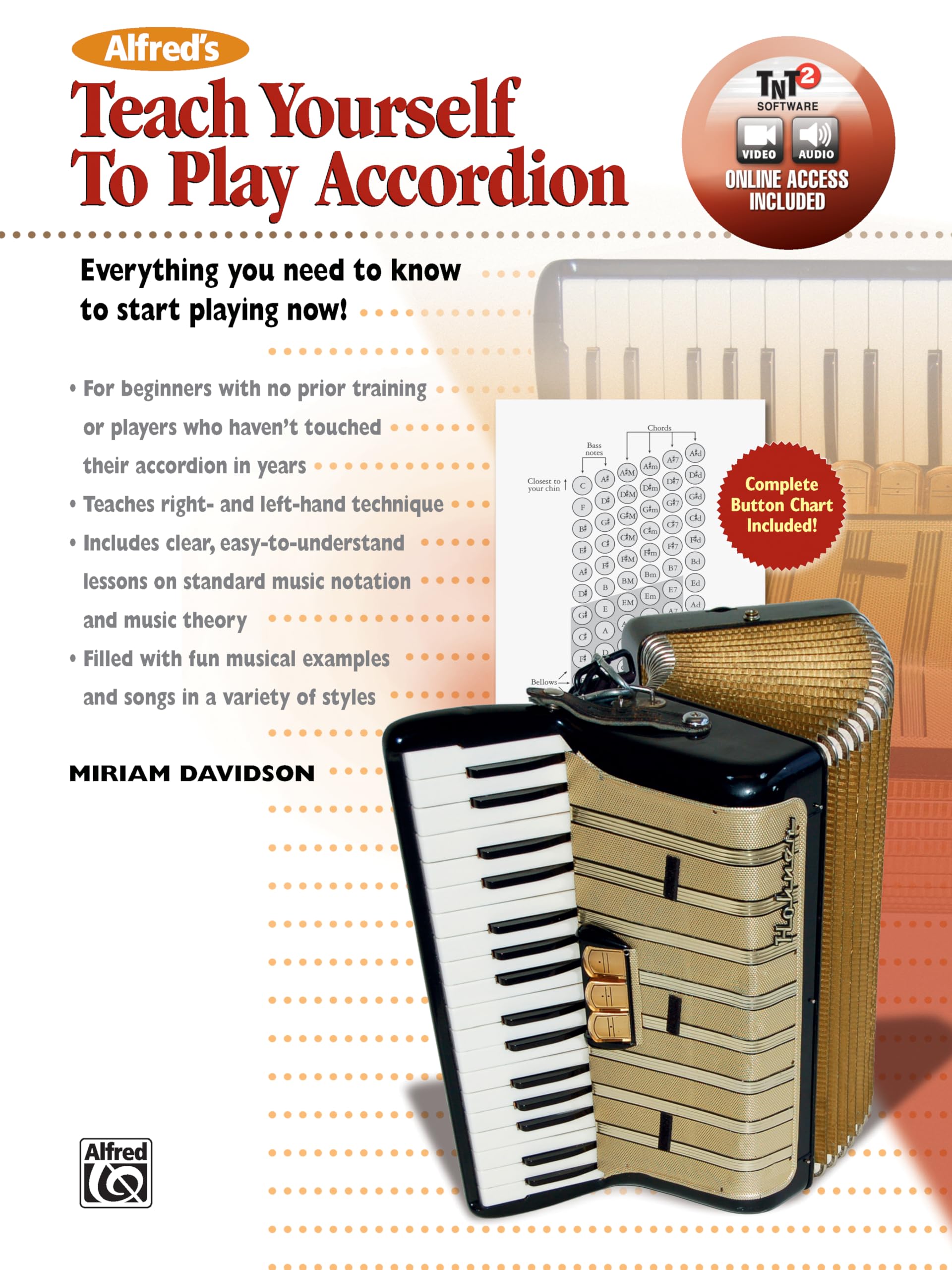 Alfred's Teach Yourself to Play Accordion: Everything You Need to Know to Start Playing Now!, Book & Online Video/Audio/Software (Teach Yourself Series)