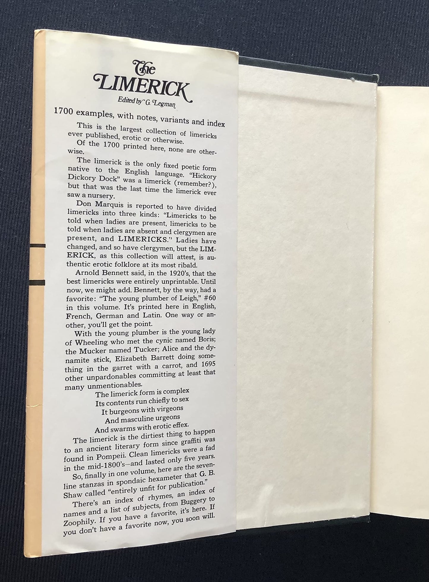 The Limerick by G. Legman