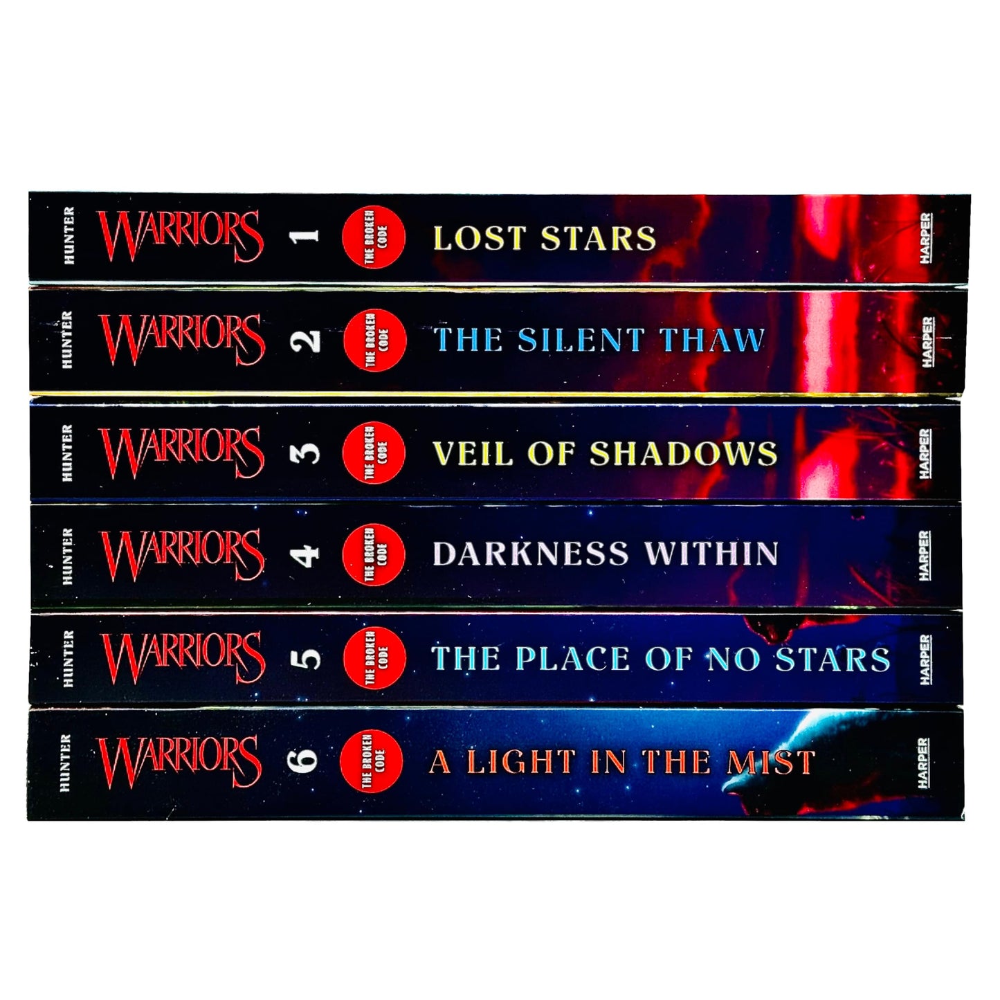 Warriors Cat: The Broken Code Book 1-6 Series 6 Books Collection Set By Erin Hunter(Lost Stars, The Silent Thaw, Veil of Shadows, Darkness Within, The Place of No Stars & A Light in the Mist)