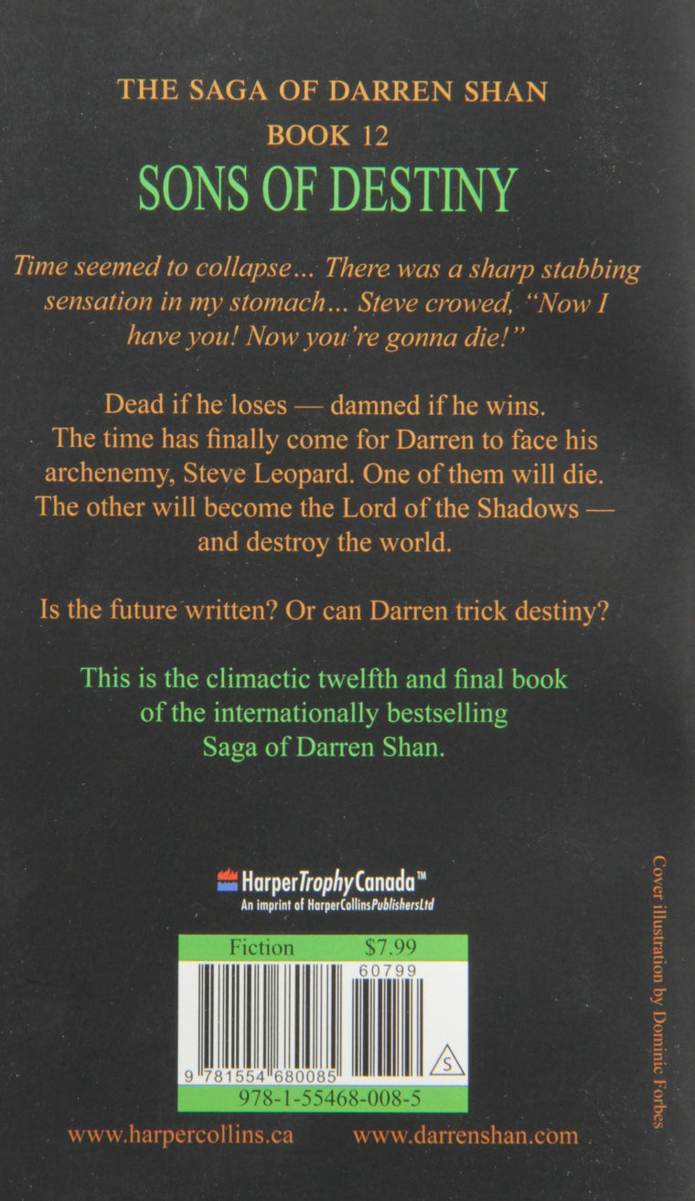 Sons of Destiny — back cover