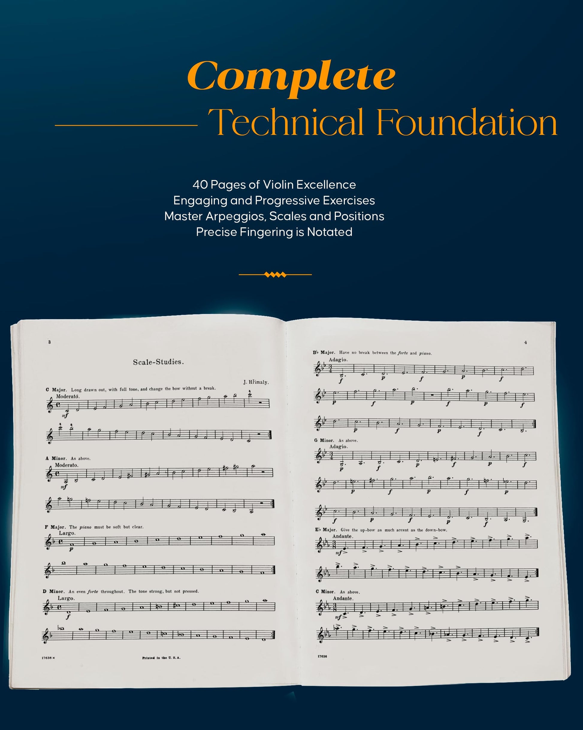 Hrimaly - Scale Studies for Violin: Schirmer Library of Classics Volume 842 - Violin Sheet Music Collection for Young and Adult Musicians (Schirmer's Library of Musical Classics, Volume 842)