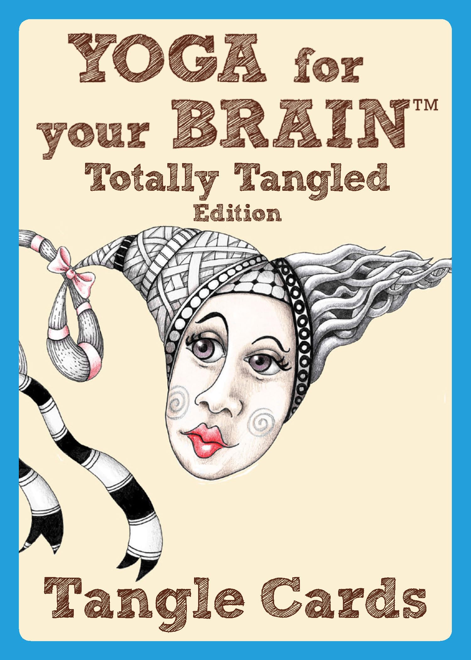 Yoga For Your Brain Totally Tangled Edition: Tangle Cards (Design Originals) Portable Deck of Zentangle (R) Cards in a Case - 40 Step-by-Step Tangling Patterns and Easy Beginner-Friendly Instructions