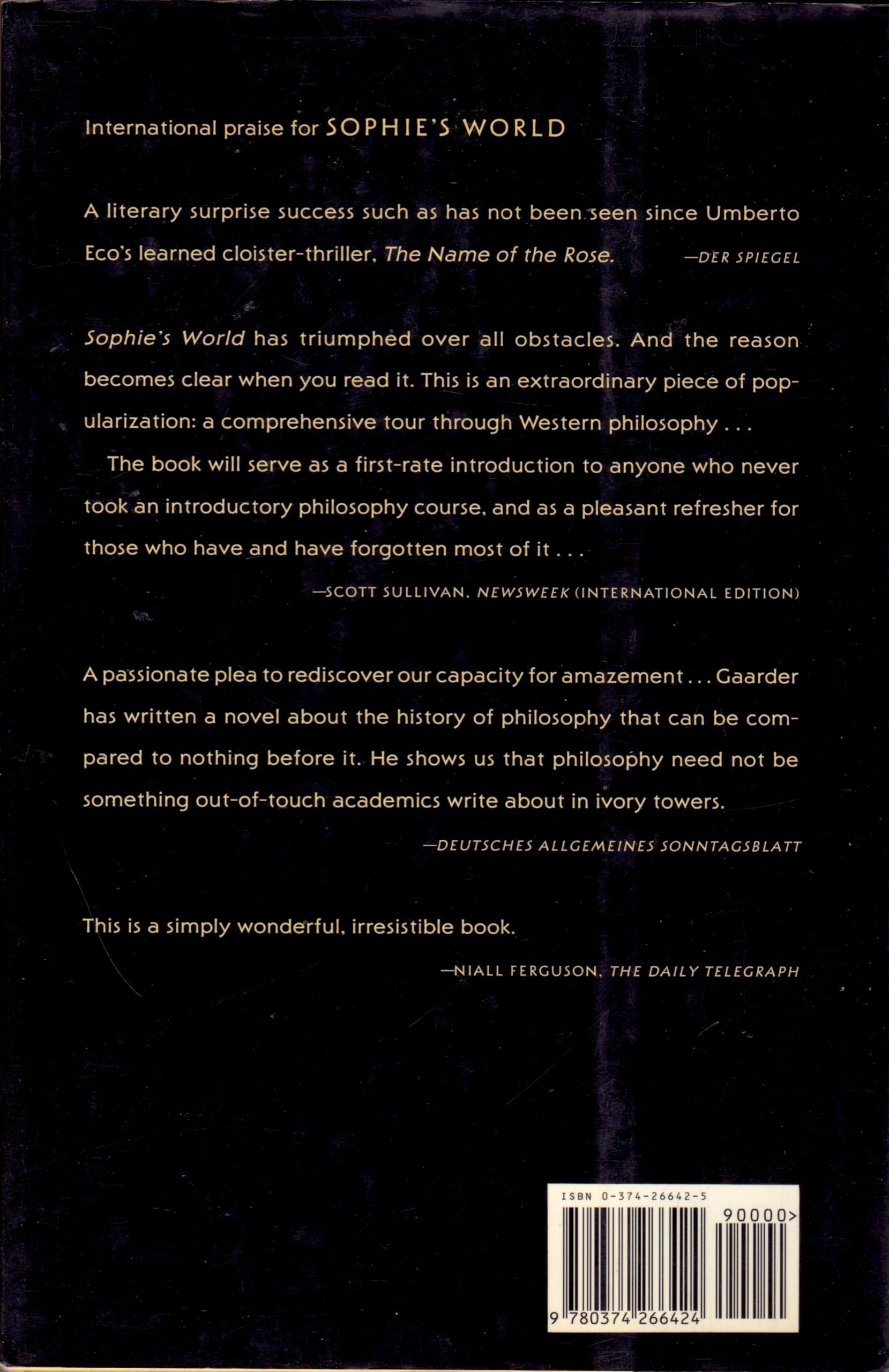 Sophies World: A Novel about the History of Philosophy