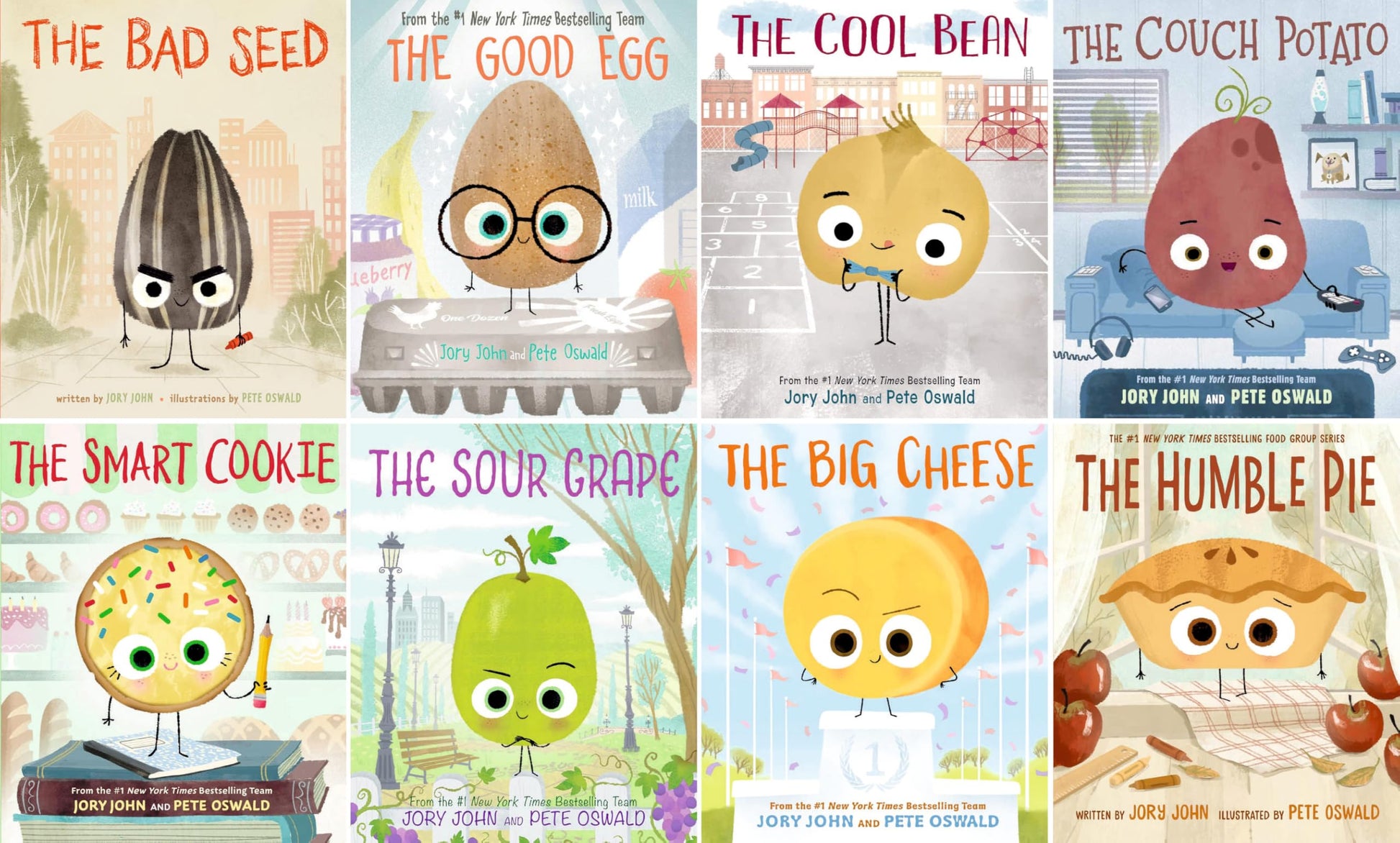 The Food Group Series Complete 8-Book Collection Set by Jory John