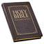 KJV Holy Bible, Thinline Large Print Faux Leather Red Letter Edition Thumb Index & Ribbon Marker, King James Version, Dark Brown (KJV Thinline LP Editions)