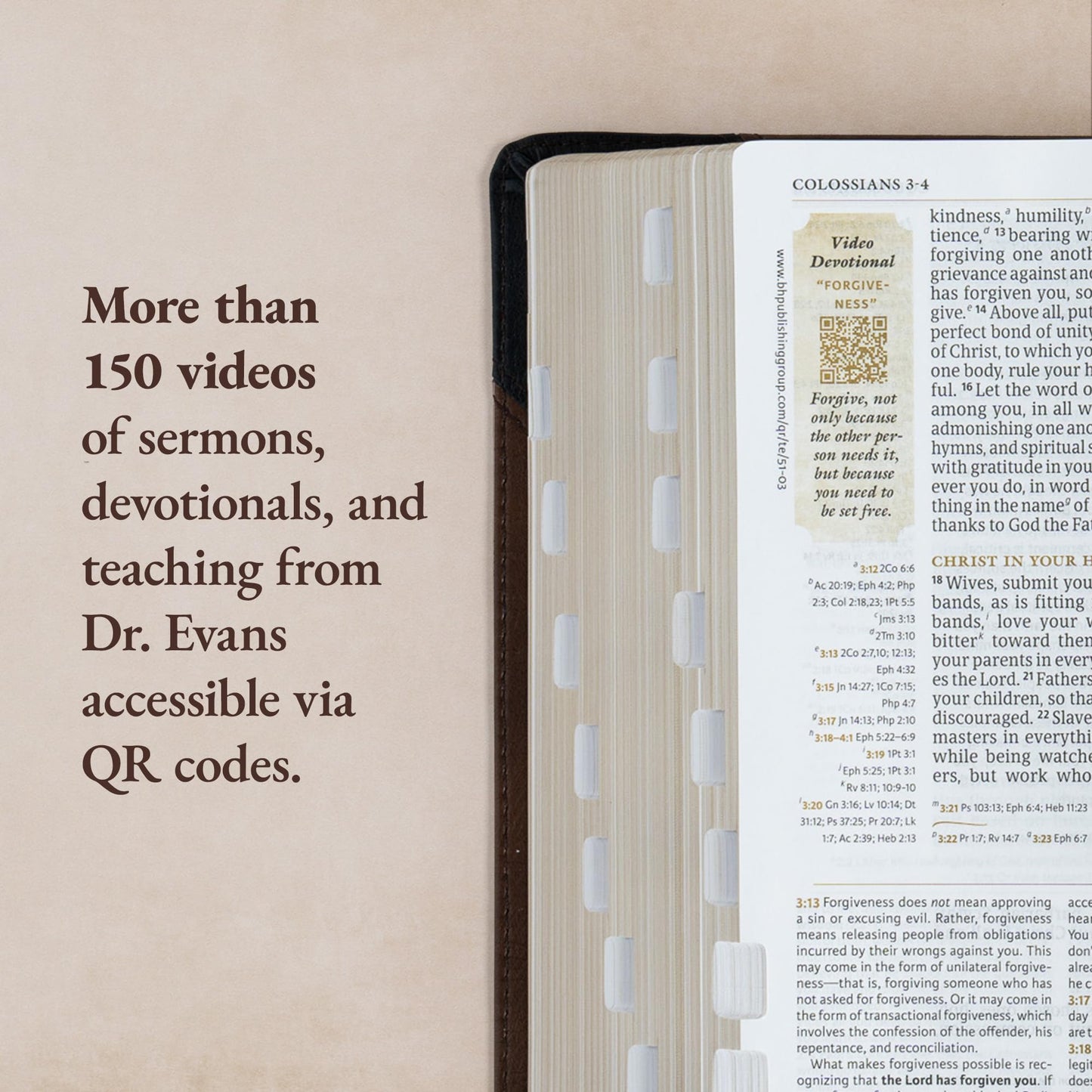 CSB Tony Evans Study Bible, Black/Brown LeatherTouch, Indexed, Black Letter, Study Notes and Commentary, Articles, Videos, Charts, Easy-to-Read Bible Serif Type