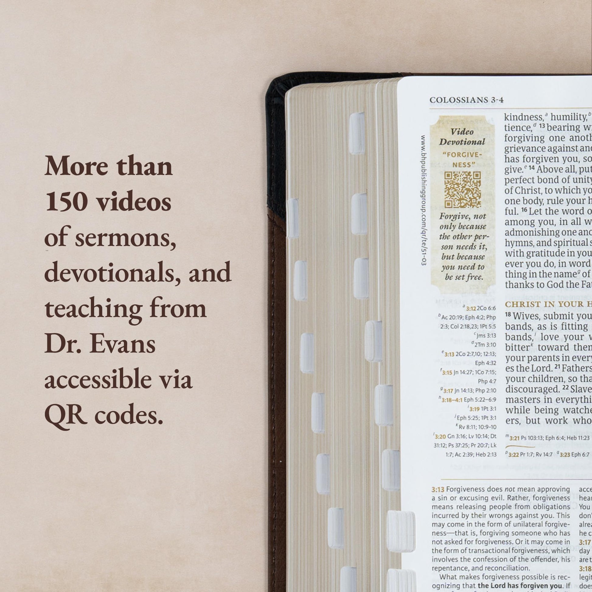 CSB Tony Evans Study Bible, Black/Brown LeatherTouch, Indexed, Black Letter, Study Notes and Commentary, Articles, Videos, Charts, Easy-to-Read Bible Serif Type