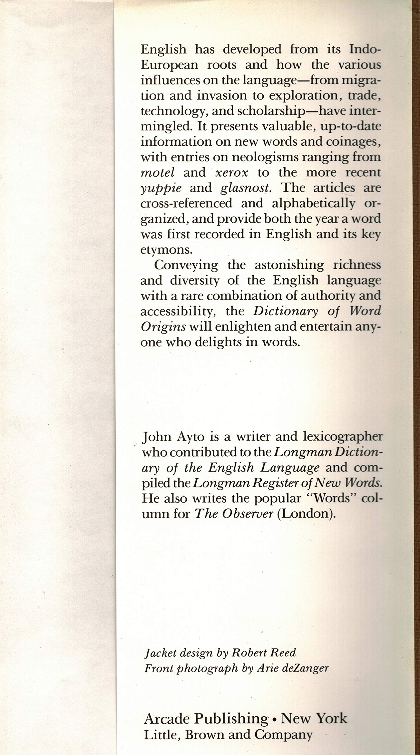 Dictionary of Word Origins: The Histories of More Than 8,000 English-Language Words