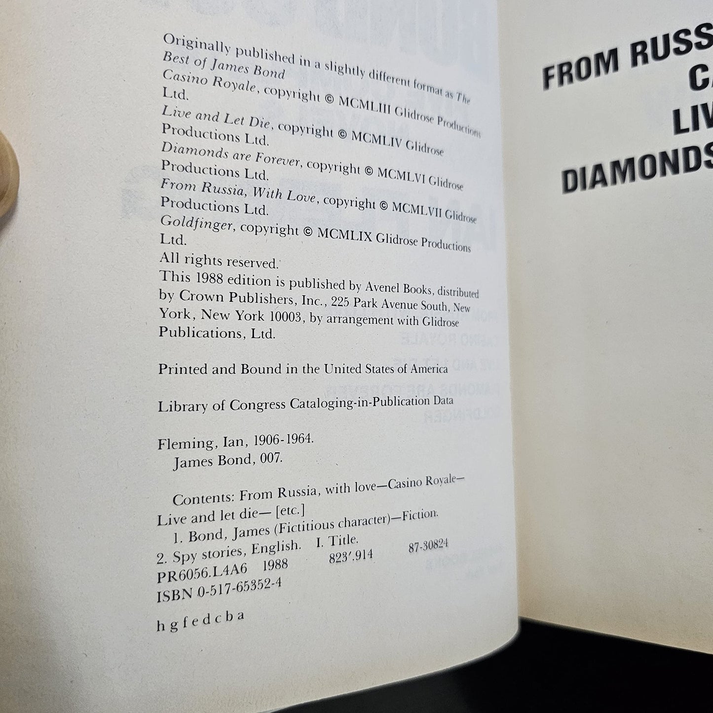 James Bond 007: Diamonds Are Forever / From Russia with Love