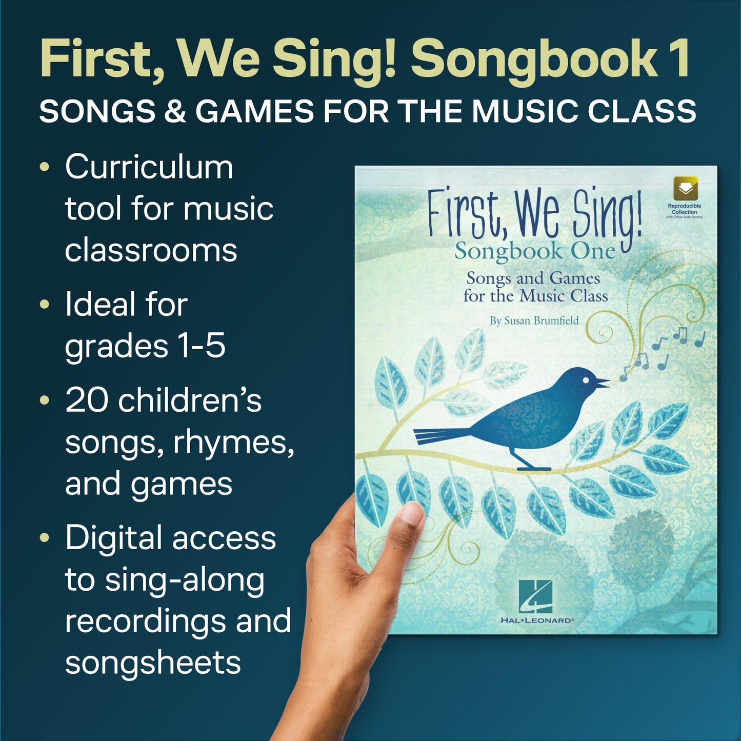 First We Sing! Songbook One - Songs and Games for the Music Class  Childrens Songs Rhymes and Games for Grades 1-5  Kodaly Orff Teaching Resource with Online Audio Access  Music Class Songbook