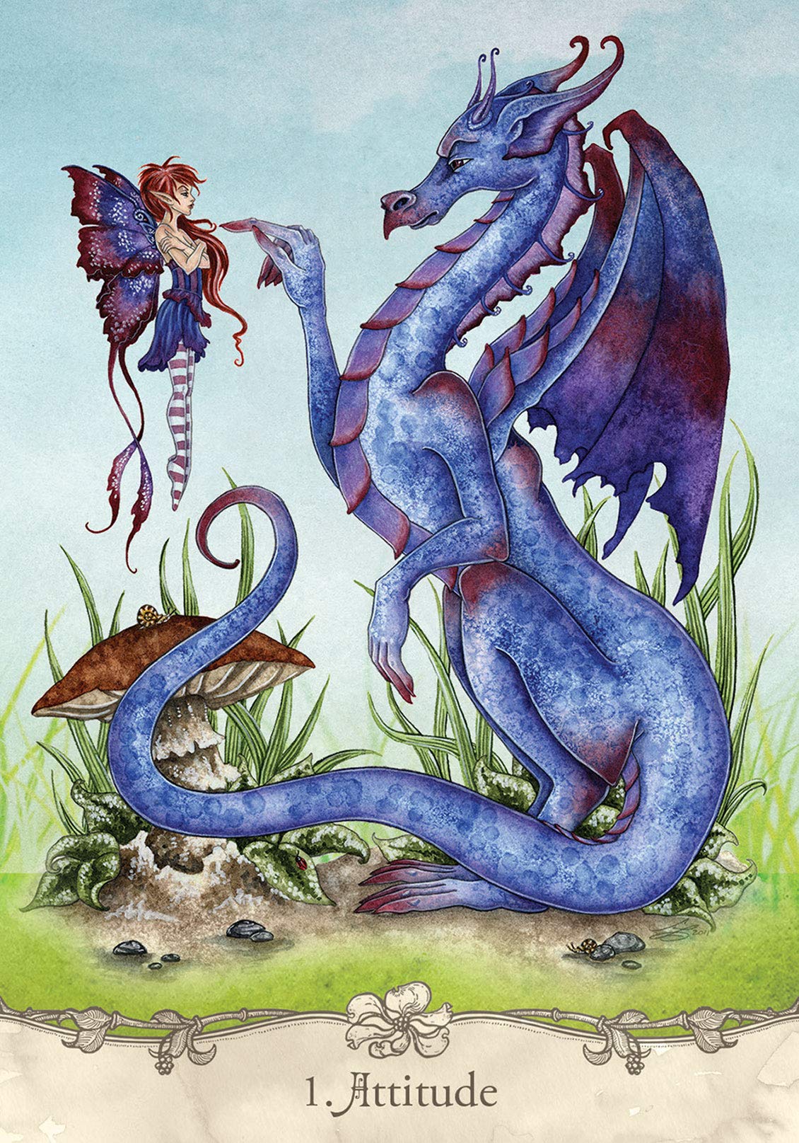 Fairy Wisdom Oracle Deck & Book Set: 64 Borderless Cards, Delicate, Whimsical Artwork by Fantasy Artist Amy Brown, Playful Fairies, Dragons and Elves, ... Fully Illustrated Hardcover Guidebook