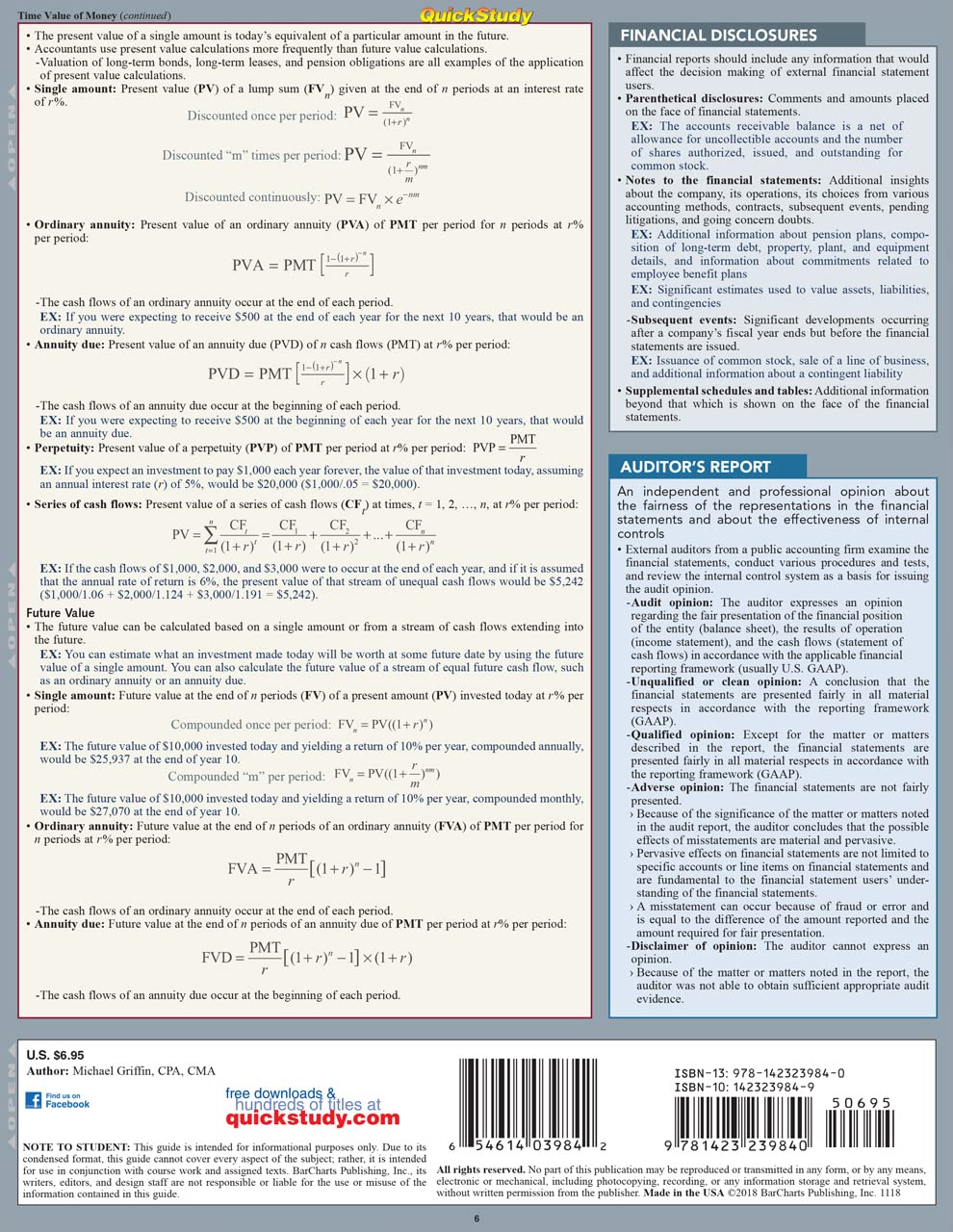 Intermediate Accounting 1 QuickStudy Laminated Reference Guide (QuickStudy Business)