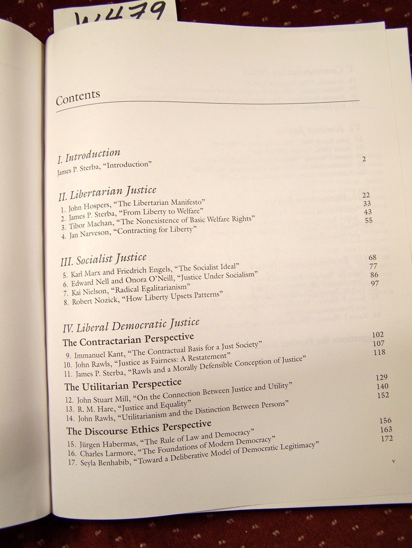 Justice: Alternative Political Perspectives