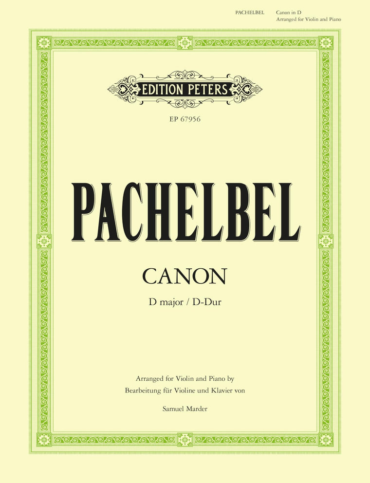 Canon in D (Arranged for Violin and Piano) (Edition Peters)