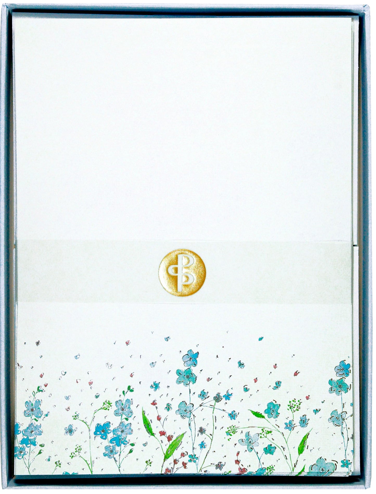 Blue Flowers (Letter-Perfect Stationery)
