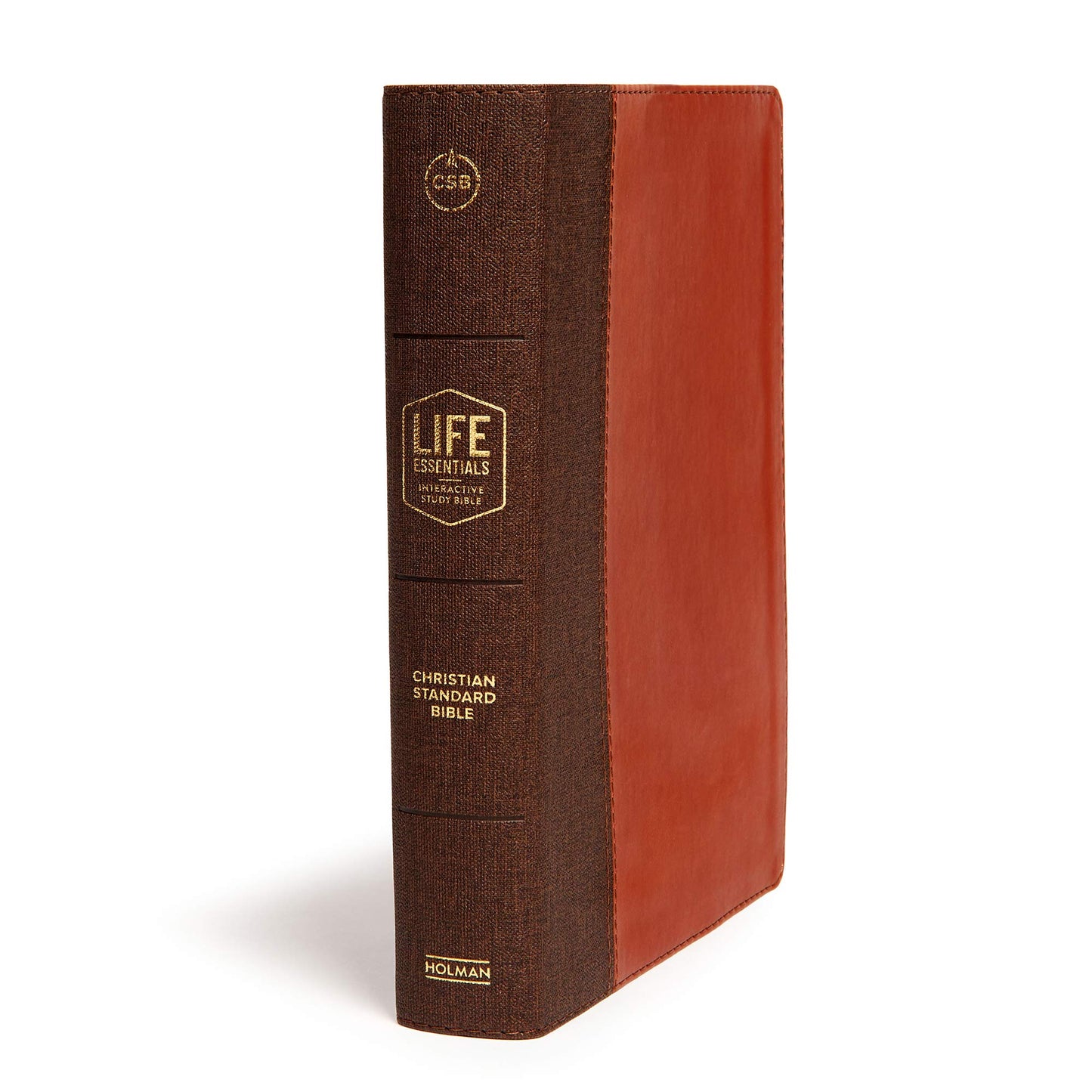 CSB Life Essentials Interactive Study Bible, Brown LeatherTouch, Black Letter, Study Commentary, Life Principles, QR Codes, Videos, Easy-to-Read Bible Serif Type