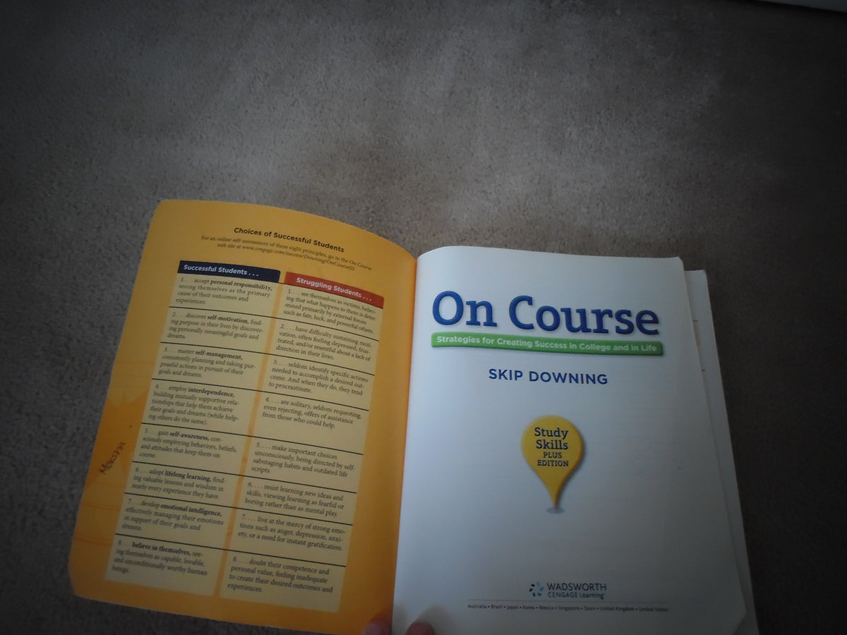 On Course, Study Skills Plus Edition (Textbook-specific CSFI)